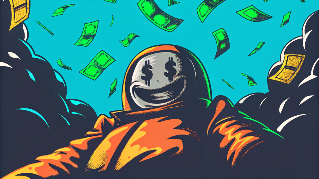 background with money flying